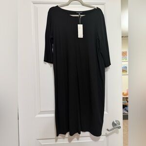 Eileen Fisher Classic Black Long Sleeve Dress
